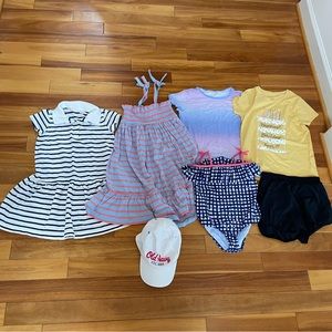 Bundle lot of Girl Dress, swimsuit, shorts, tee shirt